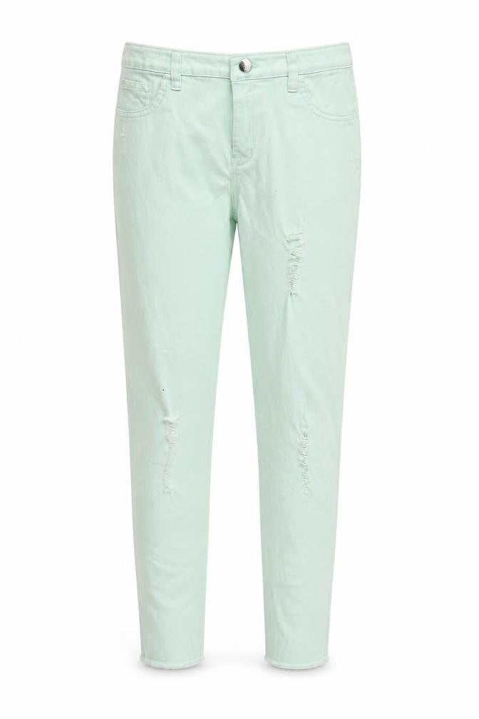 Denim CO. Girls Green  Denim Skinny Jeans Size 13-14 Years - DISTRESSED
