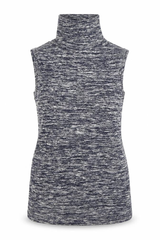 Front view of Peacocks women’s blue striped knit jumper, size L