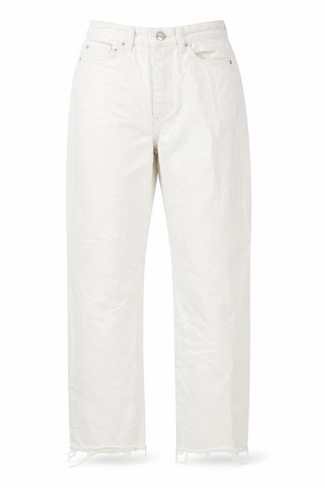 Denim CO. Womens White  Denim Mom Jeans Size 4 L24 in