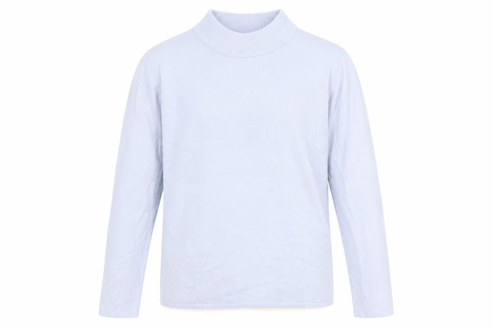 Front view of Bonmarché women’s blue jumper, size M