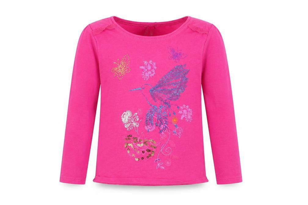 Orchestra Girls Pink Floral  Basic T-Shirt Size 4 Years  - bird