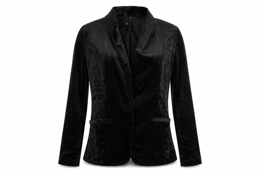 Front view of Next women’s black jacket, size UK 10, - edge to edge
