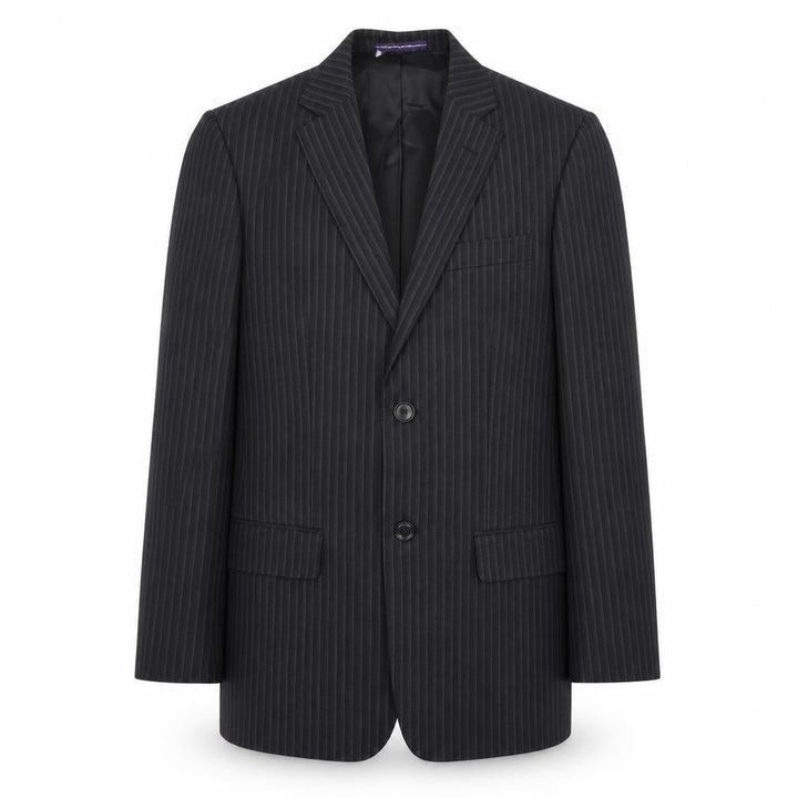 Topman Mens Black Striped Jacket Suit Jacket Size 34