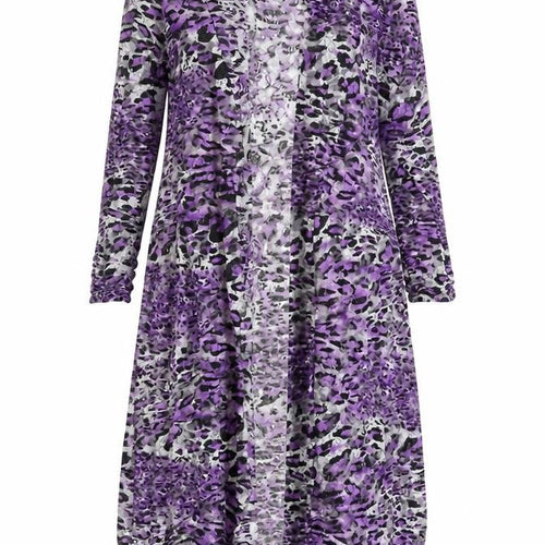 Preworn Womens Purple Floral  Kimono Blouse Size M
