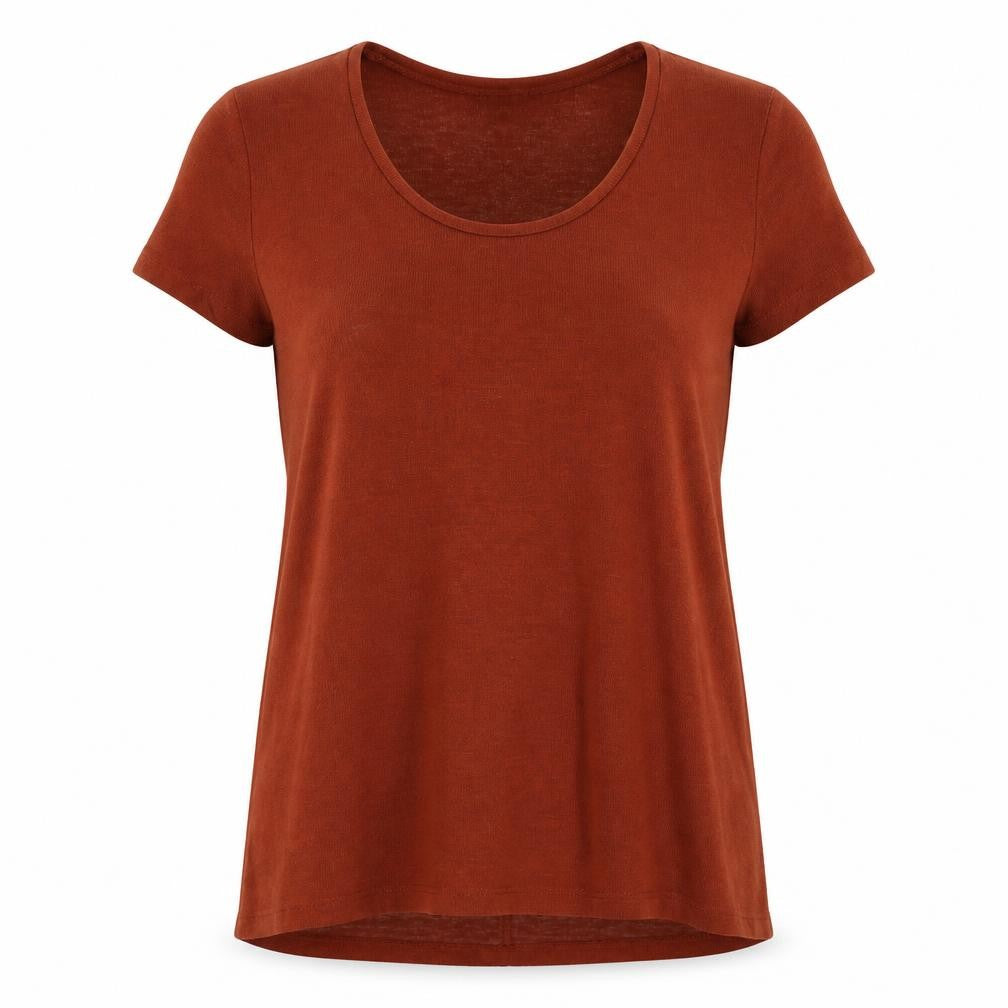 Tu Womens Red Houndstooth  Basic T-Shirt Size 12