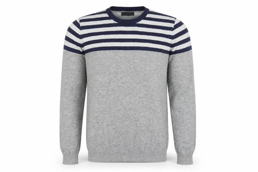 Front view of ASOS men’s grey jumper, size M