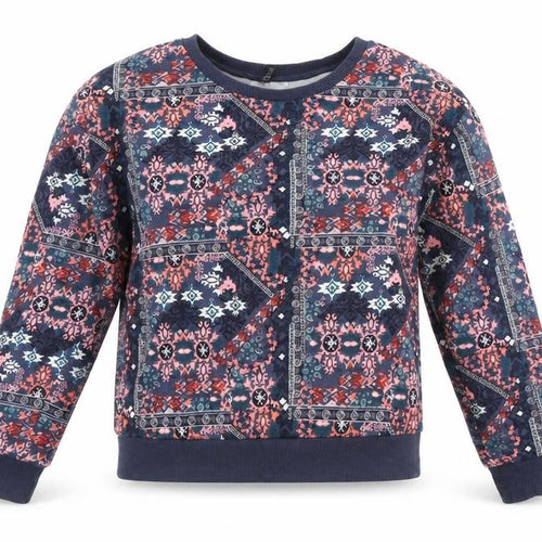 Divided by H&M Womens Blue Paisley  Pullover Sweatshirt Size XS
