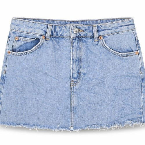 Topshop Womens Blue   A-Line Skirt Size 10