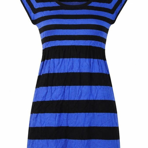 Matalan Womens Blue Striped  A-Line  Size 10