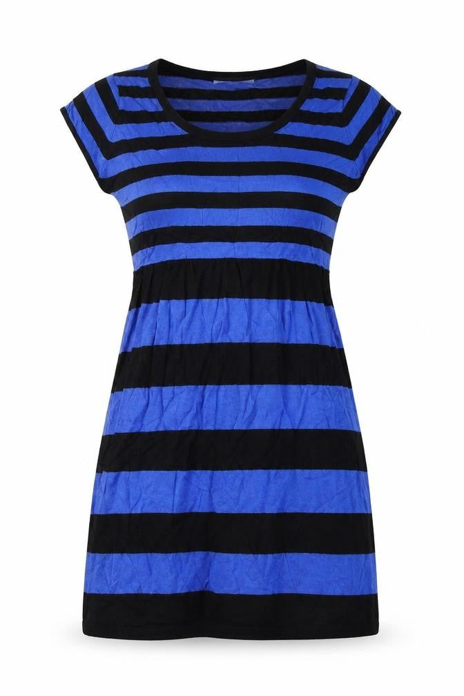 Matalan Womens Blue Striped  A-Line  Size 10