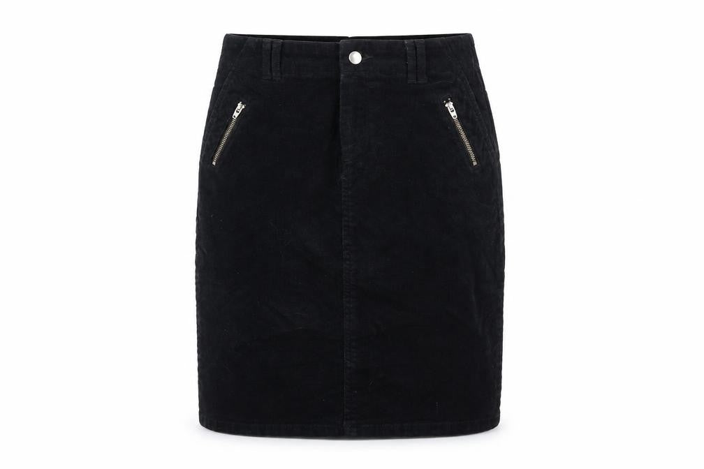Front view of Tu women’s black a-line skirt