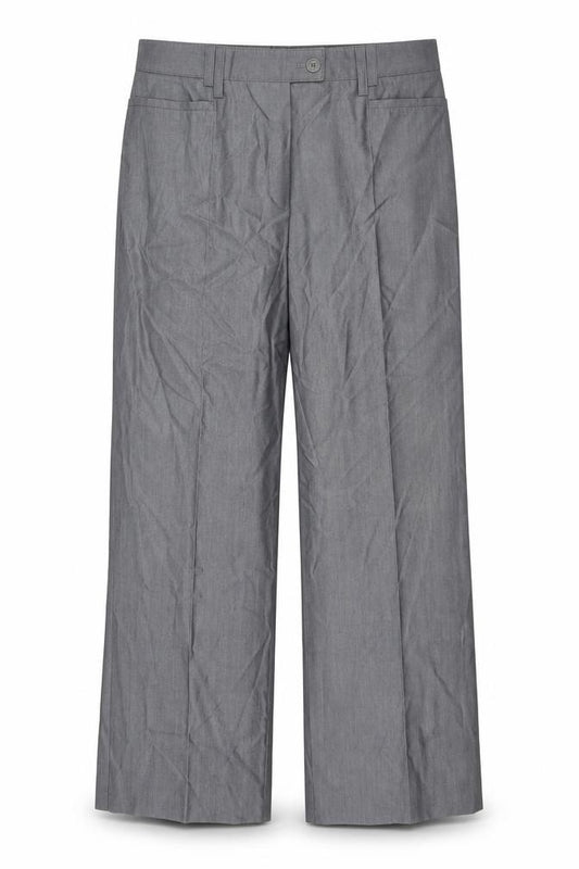 Front view of Basler men’s grey trousers, size 34, in, 28-inch leg