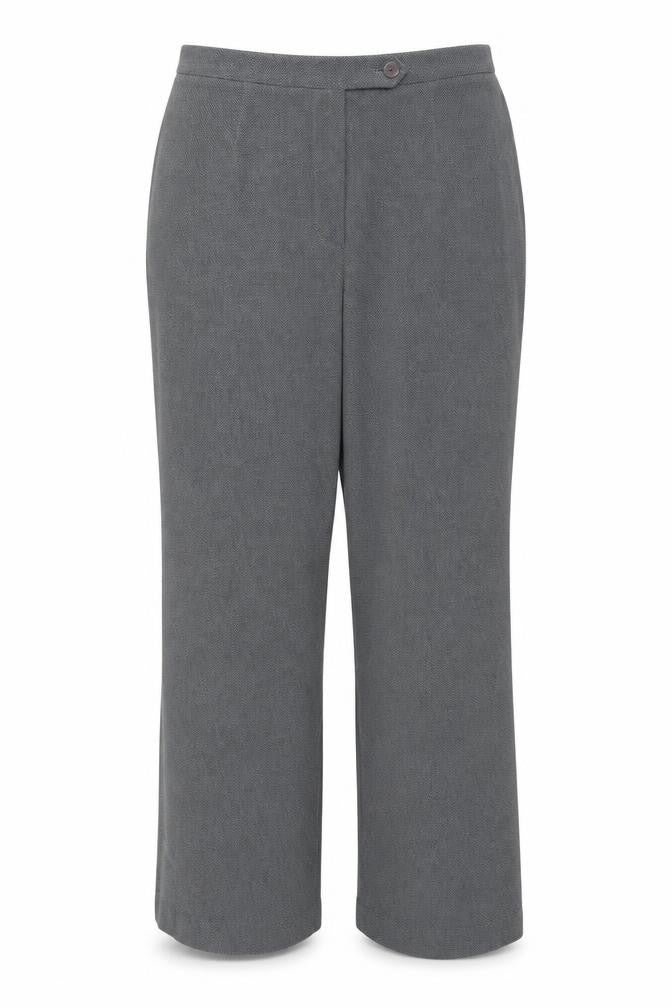 Front view of Principles women’s grey trousers, size UK 16, 28-inch leg