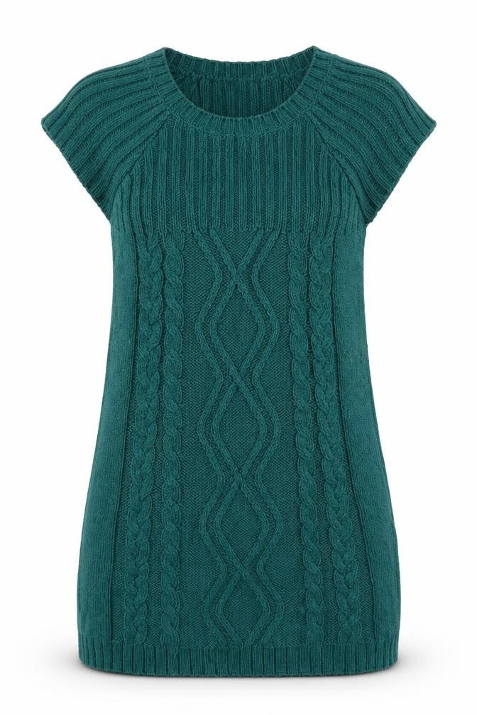 Front view of Boysens women’s green jumper, size UK 6