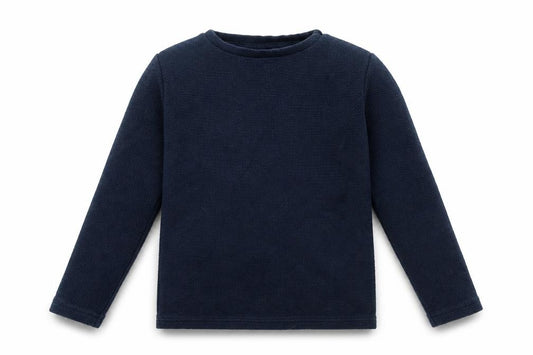 Front view of Next boys’ blue knit jumper, size 6, years