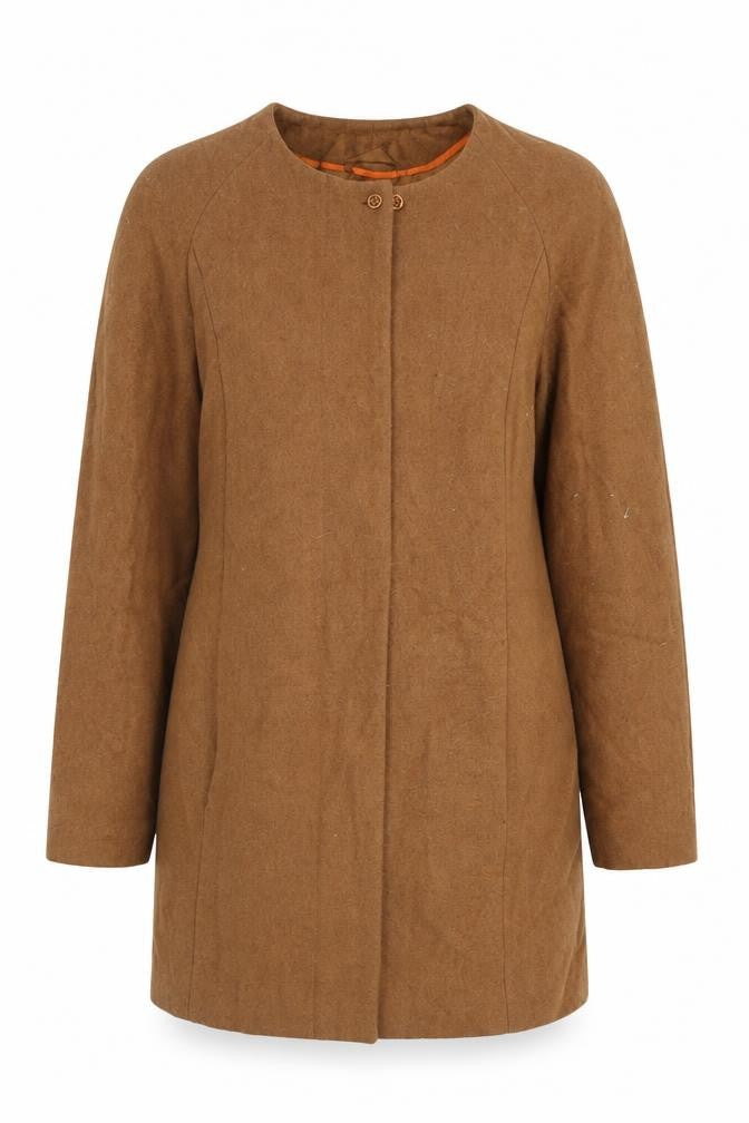 Front view of Dorothy Perkins women’s brown jacket, size UK 10