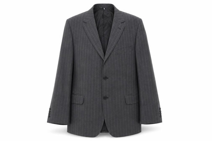 Marks & Spencer Mens Grey Striped  Jacket Suit Jacket Size 44
