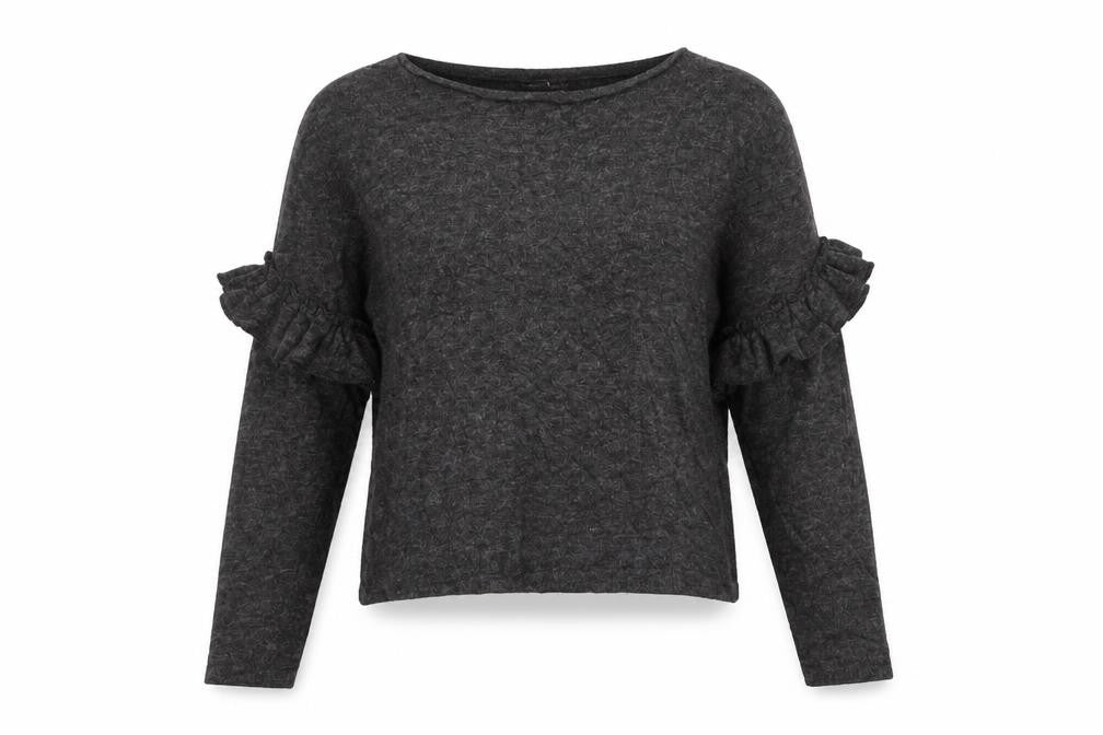 Front view of Zara women’s grey jumper, size S