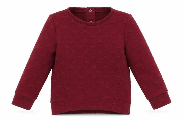 Nutmeg Girls Purple Pullover Sweatshirt Size 2-3 Years - Love heart print