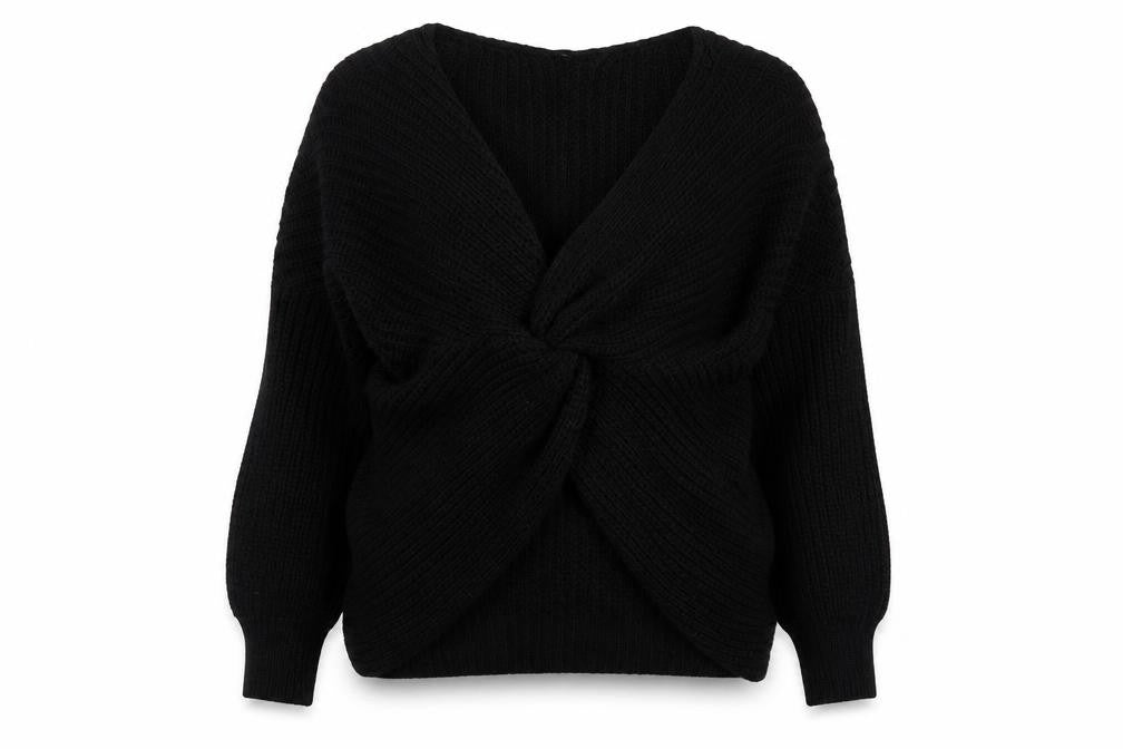 Front view of Preworn women’s black jumper, size S