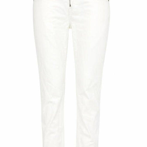 Diamonds &Divas Womens White  Denim Skinny Jeans Size 12 L29 in