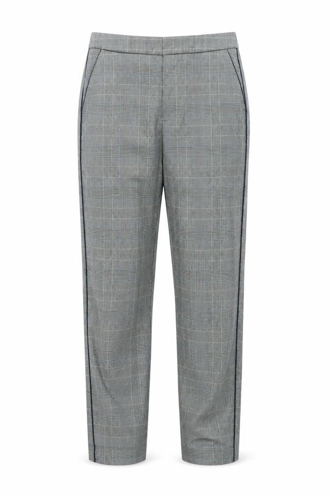 Front view of H&M men’s grey trousers, 25-inch leg