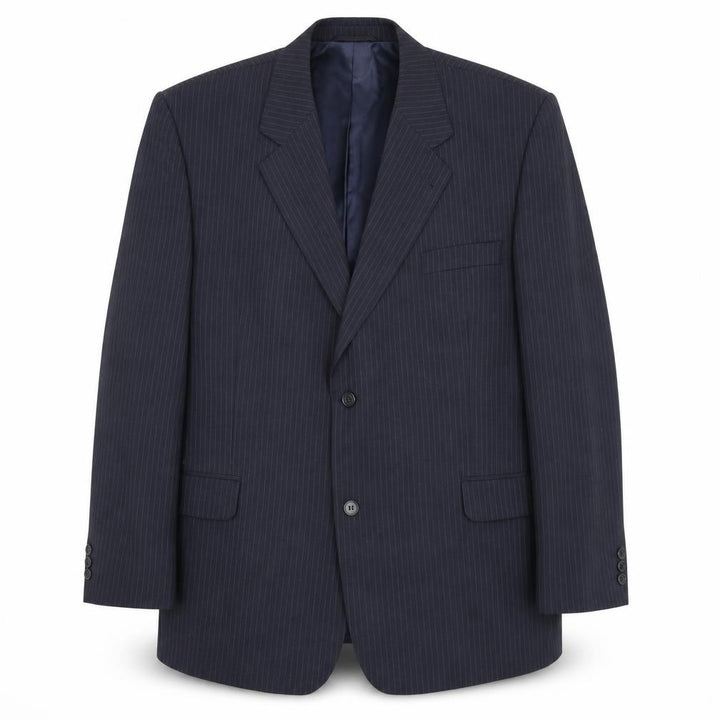 Preworn Mens Blue Striped Jacket Suit Jacket Size 44