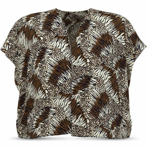 Preworn Womens Beige Animal Print  Cape Jumper Size M