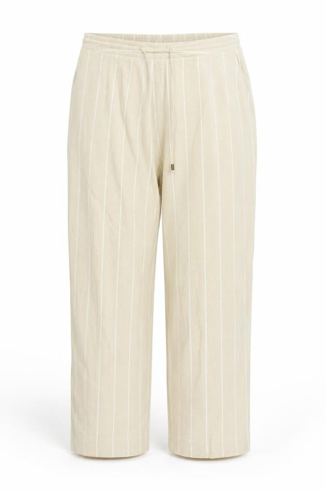 BEING CASUAL Womens Beige Striped  Trousers  Size 18 L27 in