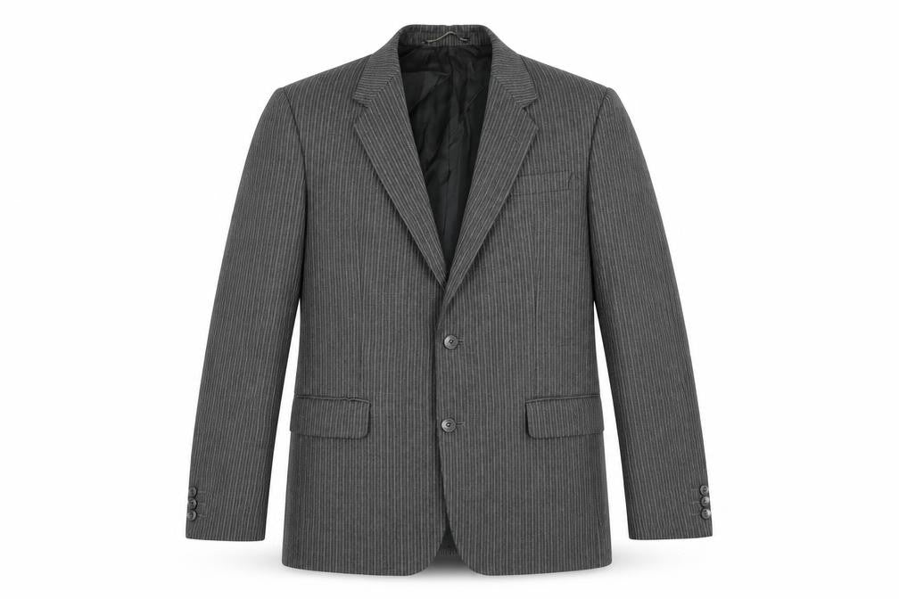 House of Fraser Mens Grey Striped  Jacket Suit Jacket Size 40