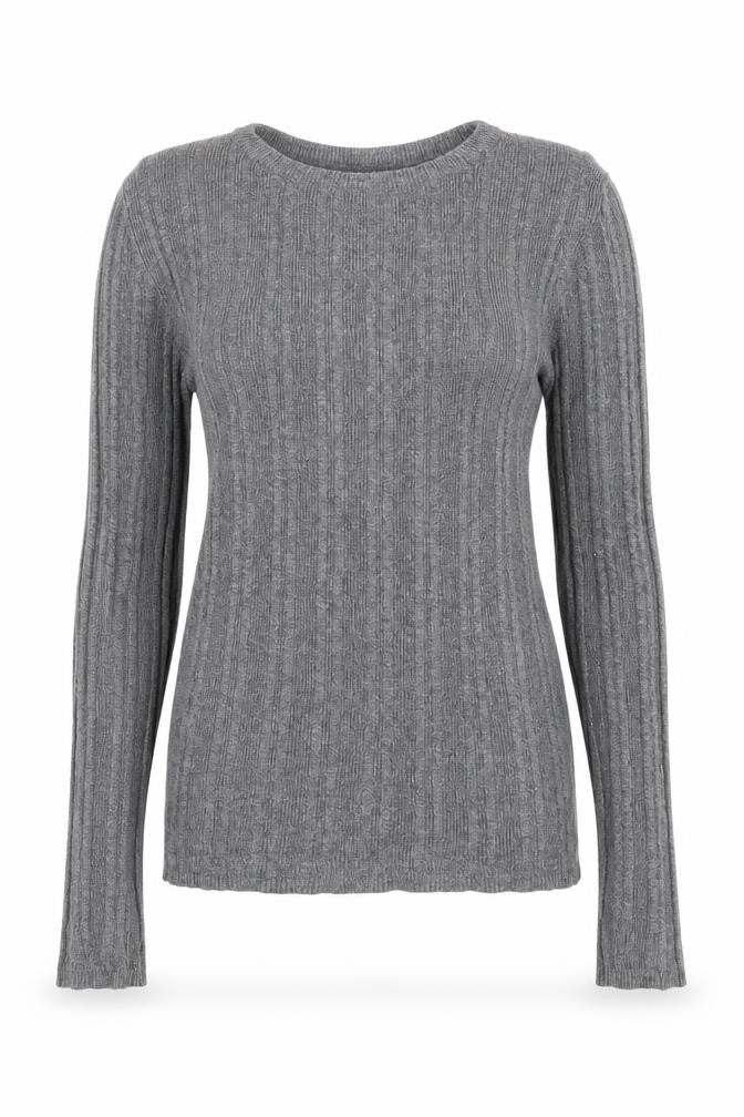 Front view of Primark women’s grey knit jumper, size S
