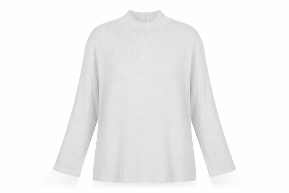 Front view of BLM women’s grey jumper, size XL