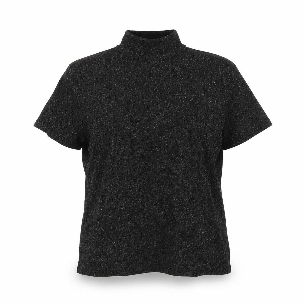 St Michael Womens Black Basic T-Shirt Size 16