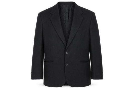 Front view of The label men’s black jacket coat, size XL