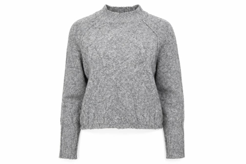 Front view of Jolie & Joy women’s grey jumper, size M