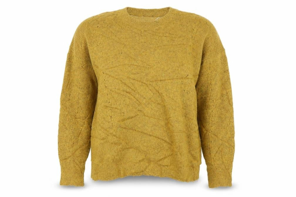 Front view of Marks & Spencer women’s yellow jumper, size L