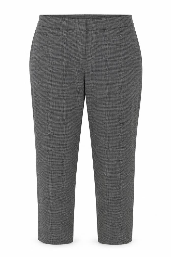 Bonmarché Womens Grey Check  Trousers  Size 16 L25 in