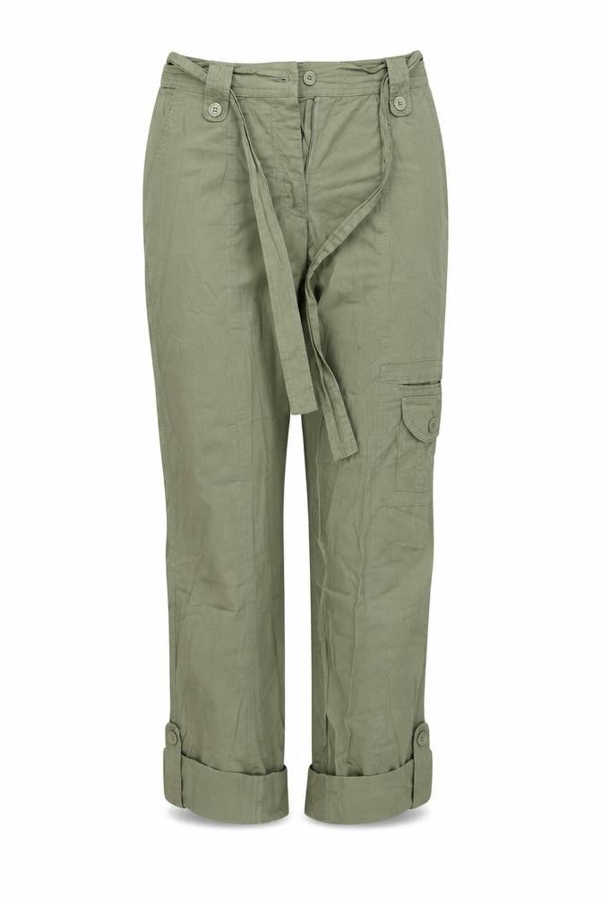 BPC Womens Green  Rayon Trousers  Size 36 L23 in