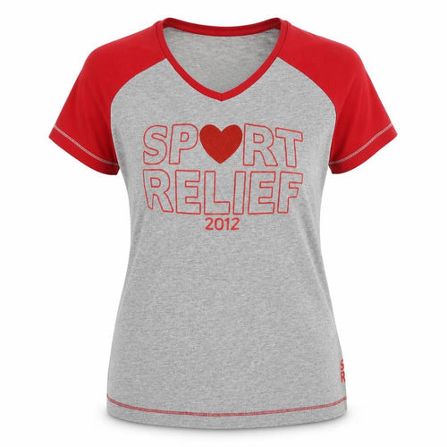 Sport Relief Womens Grey Geometric Jersey Basic T-Shirt Size 10  - Sport Relief 2012
