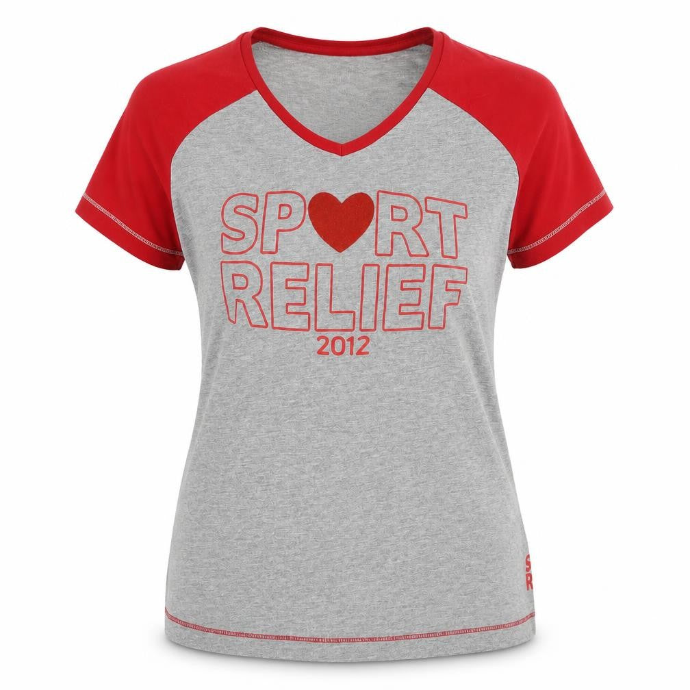 Sport Relief Womens Grey Geometric Jersey Basic T-Shirt Size 10  - Sport Relief 2012