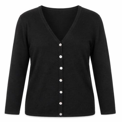 Poppy Womens Black  Knit Cardigan Jumper Size 10