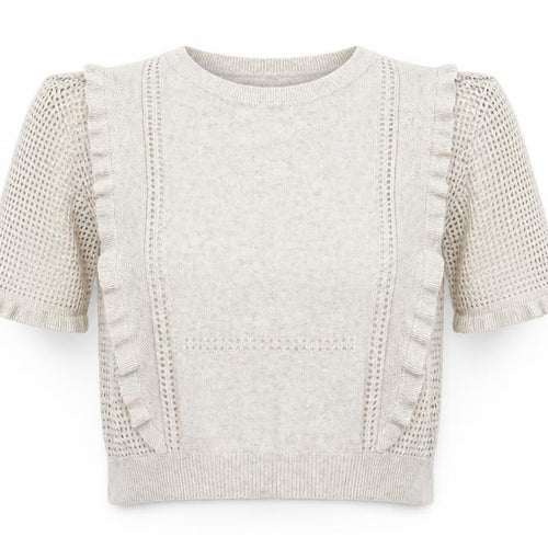 Marks and Spencer Womens Beige  Knit Pullover Jumper Size 12  - Open knit