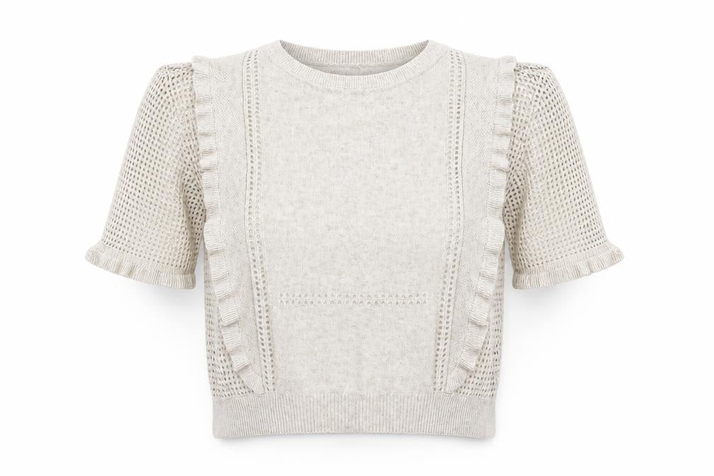 Marks and Spencer Womens Beige  Knit Pullover Jumper Size 12  - Open knit