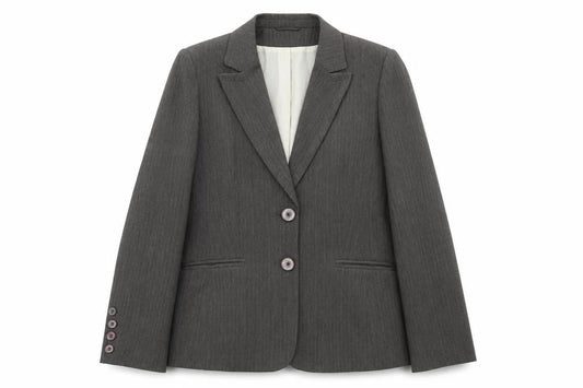 Front view of Autonomy women’s grey jacket suit jacket, size UK 16