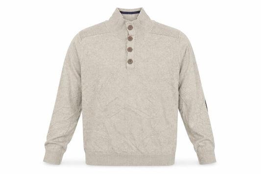 Front view of Officers Club men’s beige jumper, size L