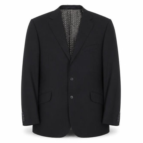 Impressions Mens Black Striped  Jacket Suit Jacket Size 44