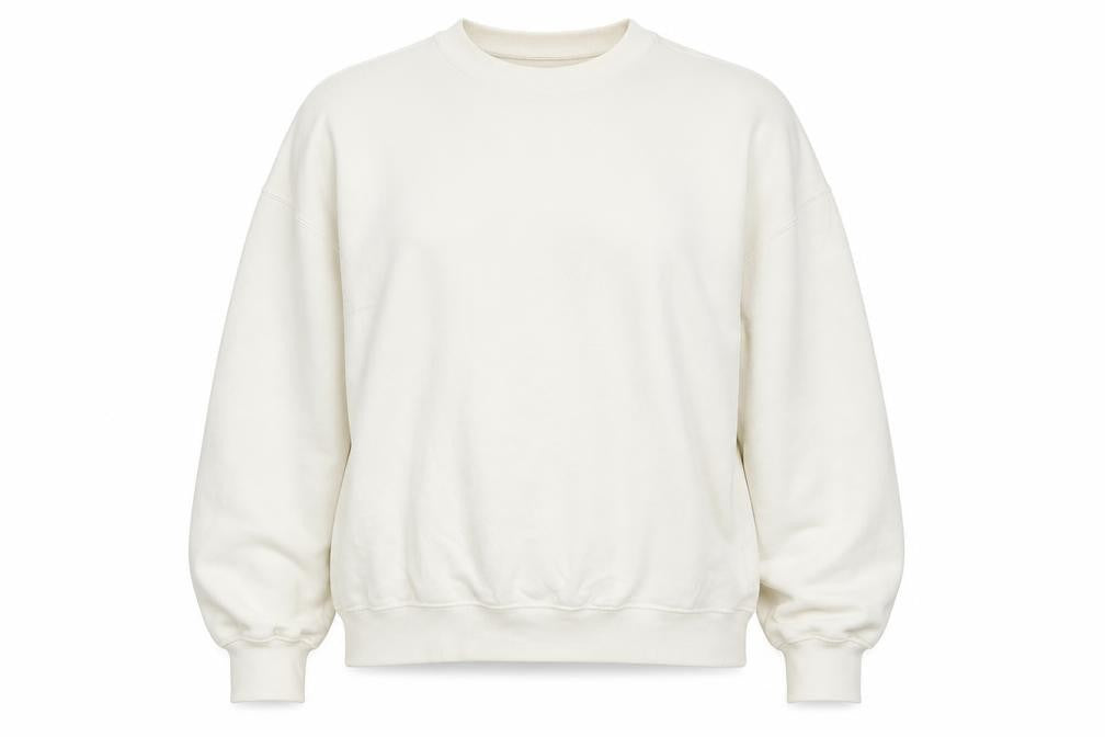 Front view of H&M women’s white jumper, size M