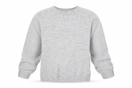Front view of H&M girls’ grey jumper, size 11-12, years