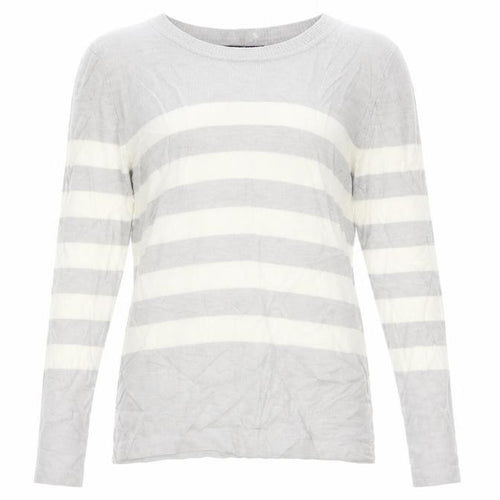 M&S Womens Grey Striped  Pullover Jumper Size 10