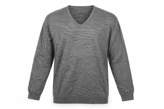 Front view of Marks & Spencer men’s grey jumper, size 2XL